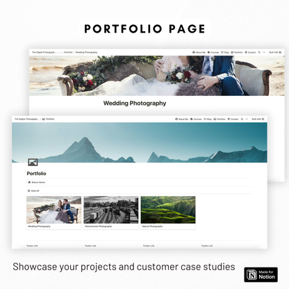 Digital Product Landing Page Website Notion Template