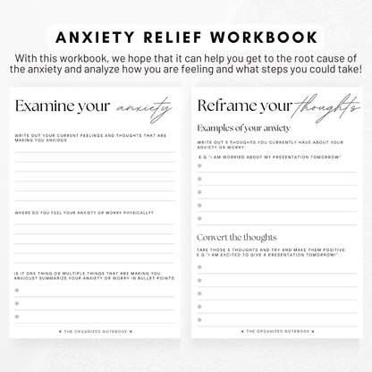 Mental Health Guided Workbooks  -  Digital Printable PDF | A4 & Letter size