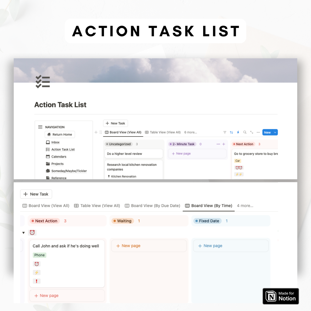 ULTIMATE Getting Things Done Notion Template – The Organized Notebook