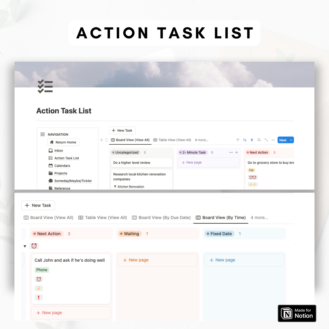 ULTIMATE Getting Things Done Notion Template