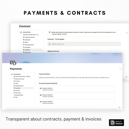 Project Client Portal Notion Template