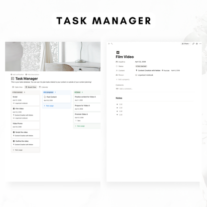 Content Planner Notion Template
