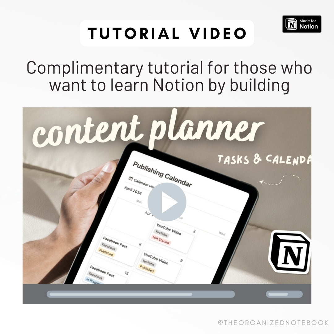 Beginner Content Planner Notion Template