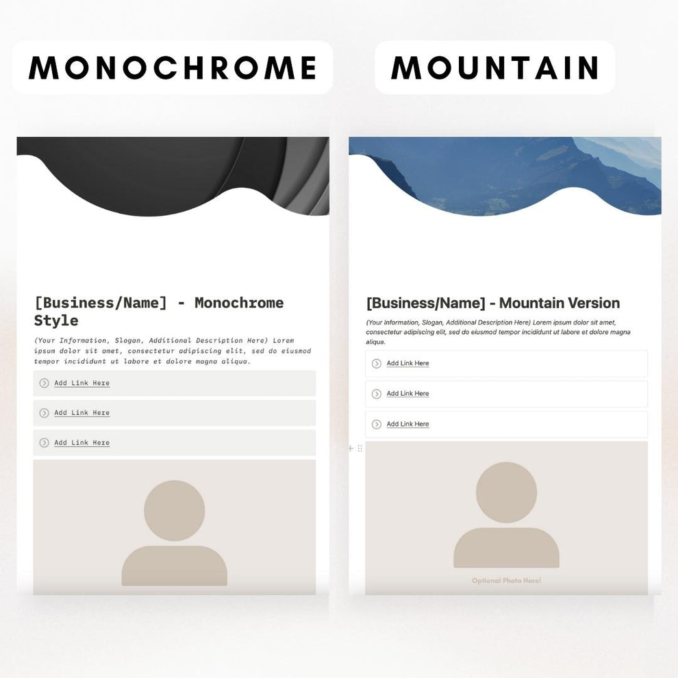 Notion Bio Notes Examples Link-in-Bio Notion Template Bundle – The Organized Notebook