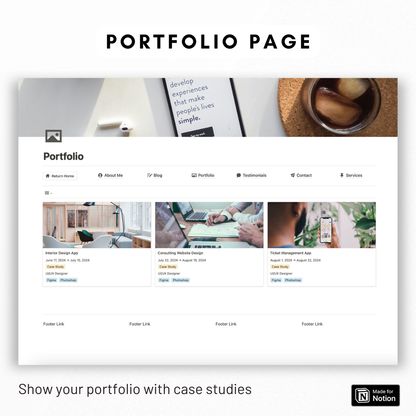 Portfolio Website Notion Template