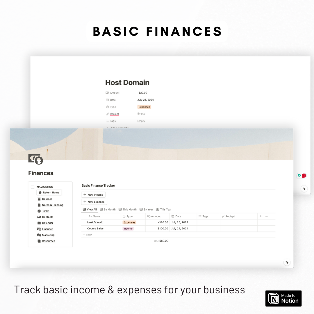 Ultimate Course Creator Dashboard Notion Template