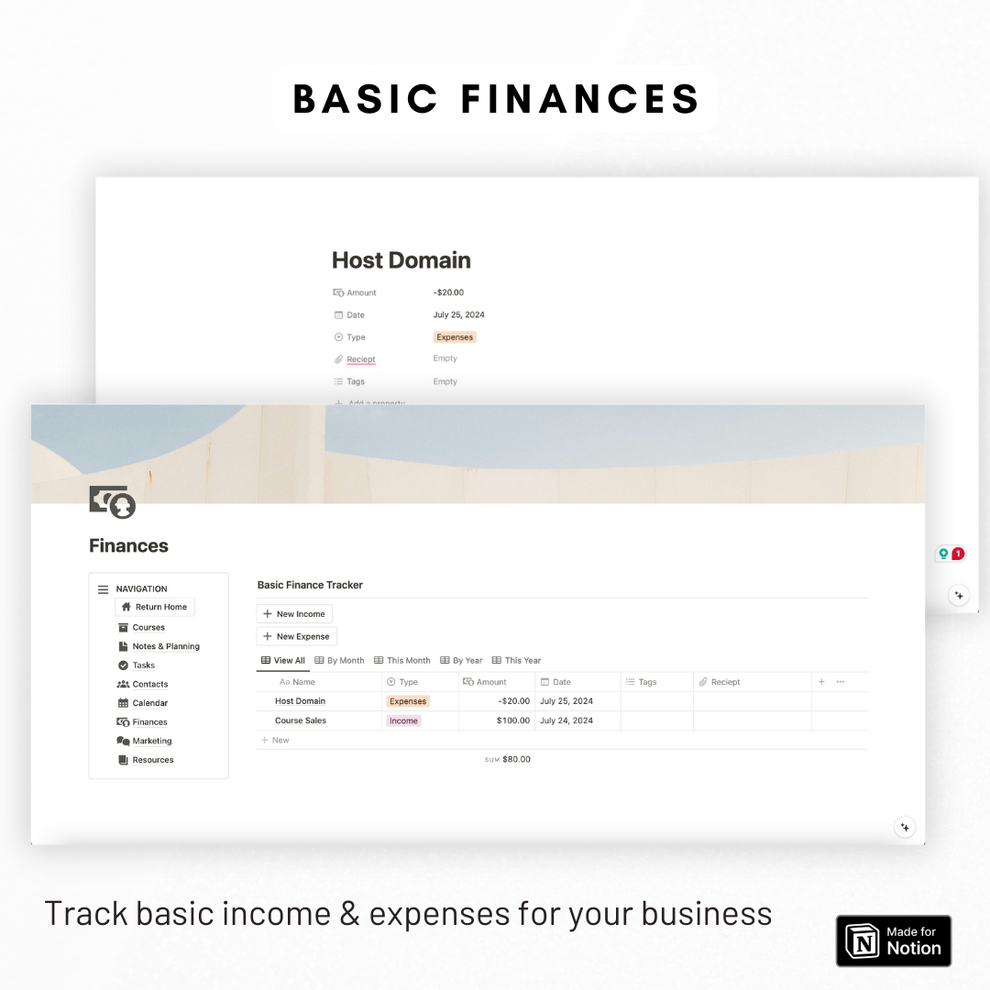 Ultimate Course Creator Dashboard Notion Template – The Organized Notebook