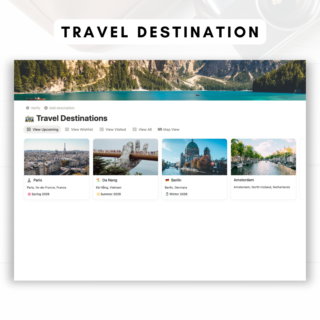 Travel Journal Notion Template