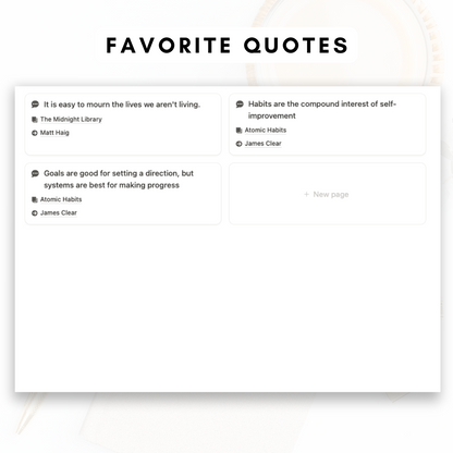 Book Library & Reading Journal Notion Template