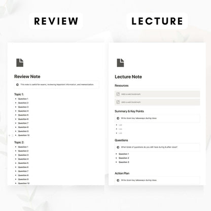 Note-Taking Notion Template Bundle