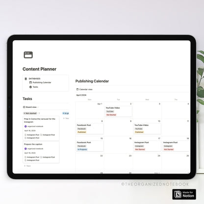 Beginner Content Planner Notion Template