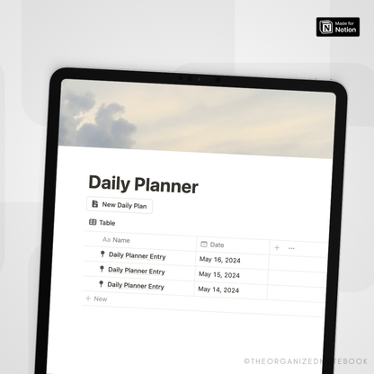 Daily Planner Notion Template Lite