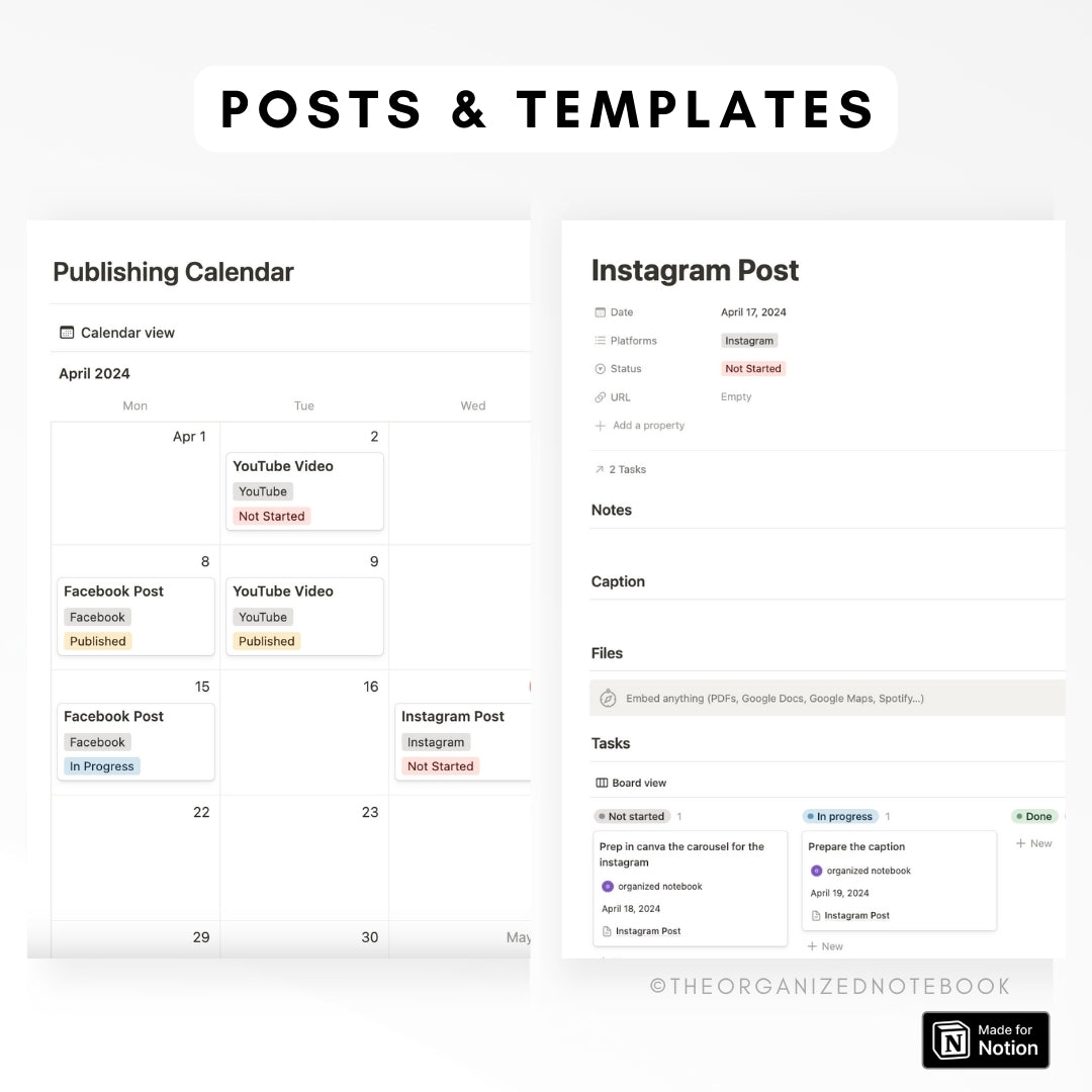 Content Planner Notion Template Lite