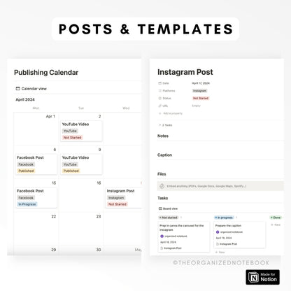 Content Planner Notion Template Lite