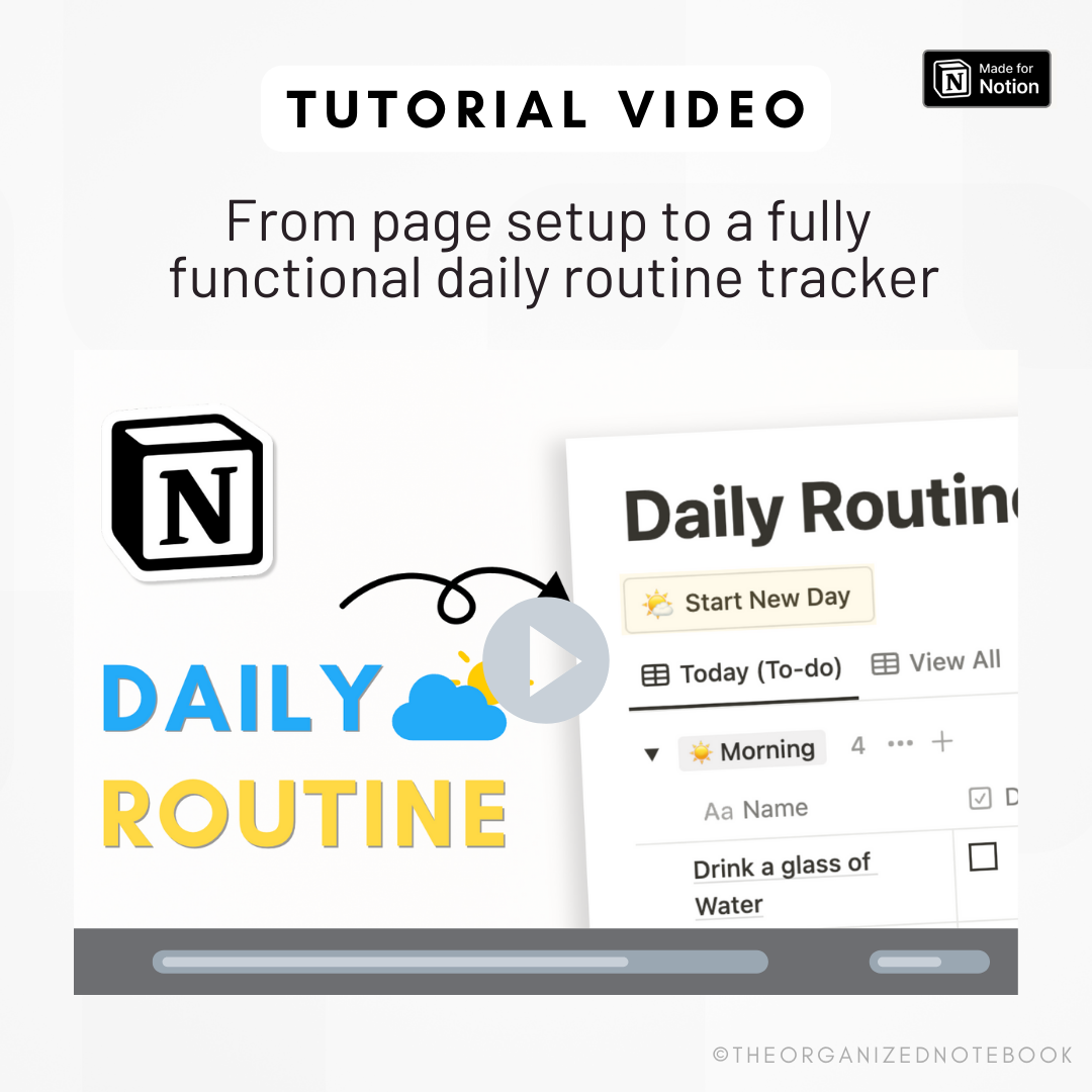 Daily Routine & Habit Tracker Notion Template