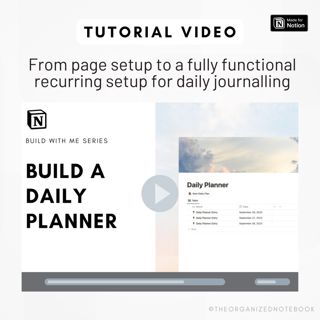 Daily Planner Notion Template Lite