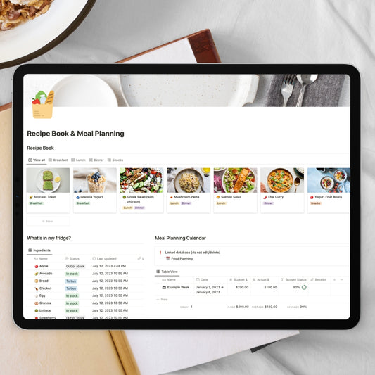 Meal planner standard notion template
