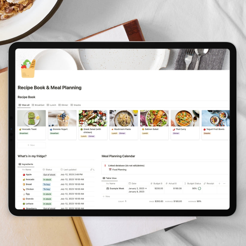 Recipe & Meal Planner - Standard – The Organized Notebook