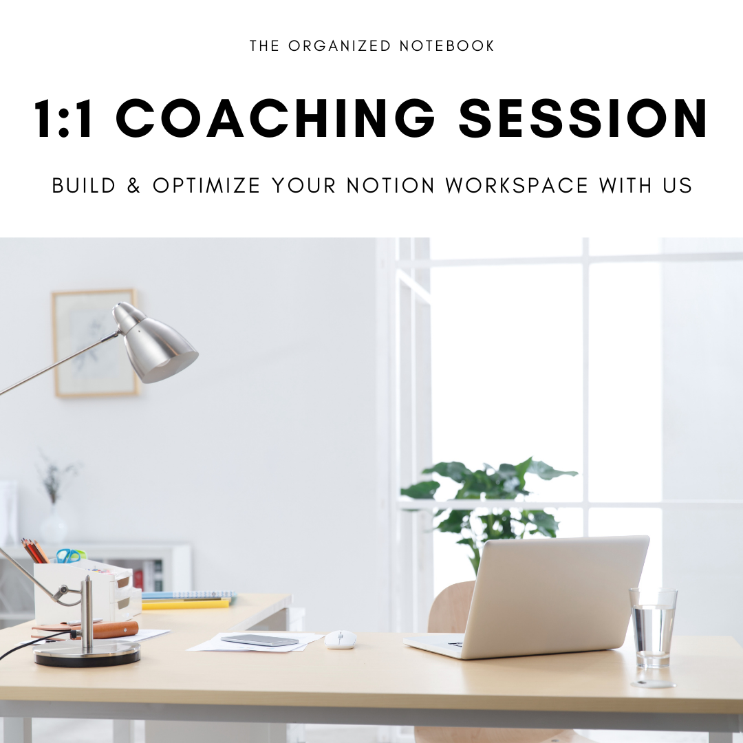 1:1 Notion Coaching - FREE Consultation