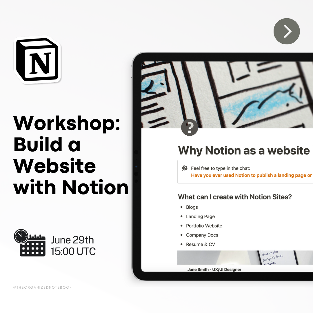 Notion Masterclass: Build an Easy, No-Code Website | Step-by-step Guid ...