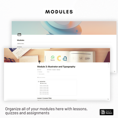 Digital Course Platform Notion Template