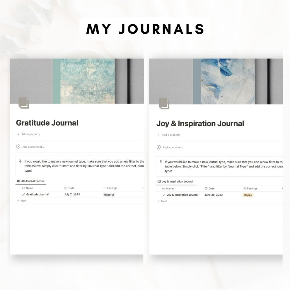 Mental Health Journal Notion Template – The Organized Notebook