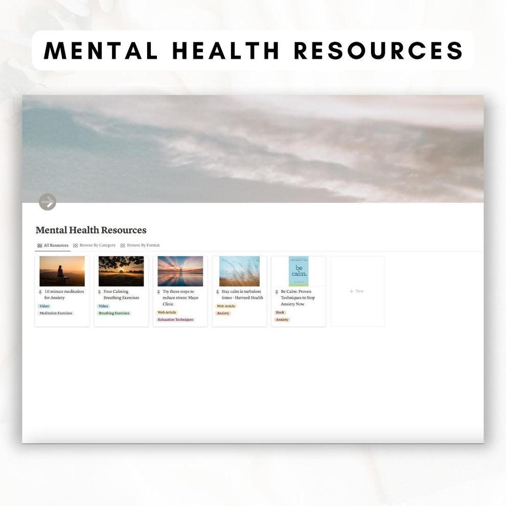 Mental Health Journal Notion Template – The Organized Notebook