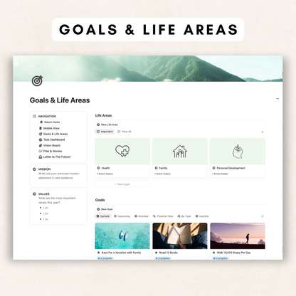 ULTIMATE Yearly Goal Planner Notion Template