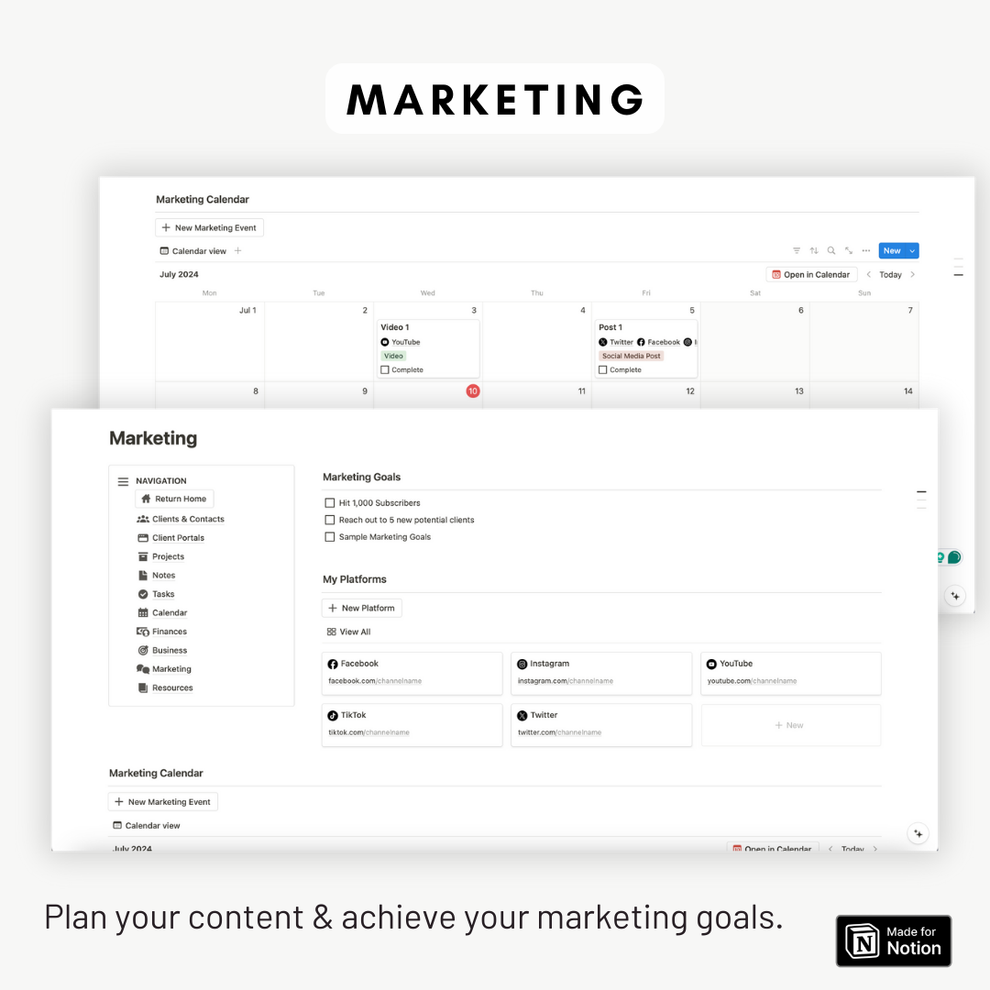 Ultimate Freelancer Dashboard & Client Portal Notion Template – The ...