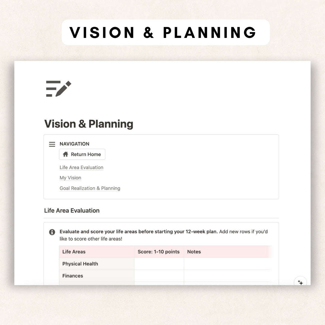 12-week year planner notion template