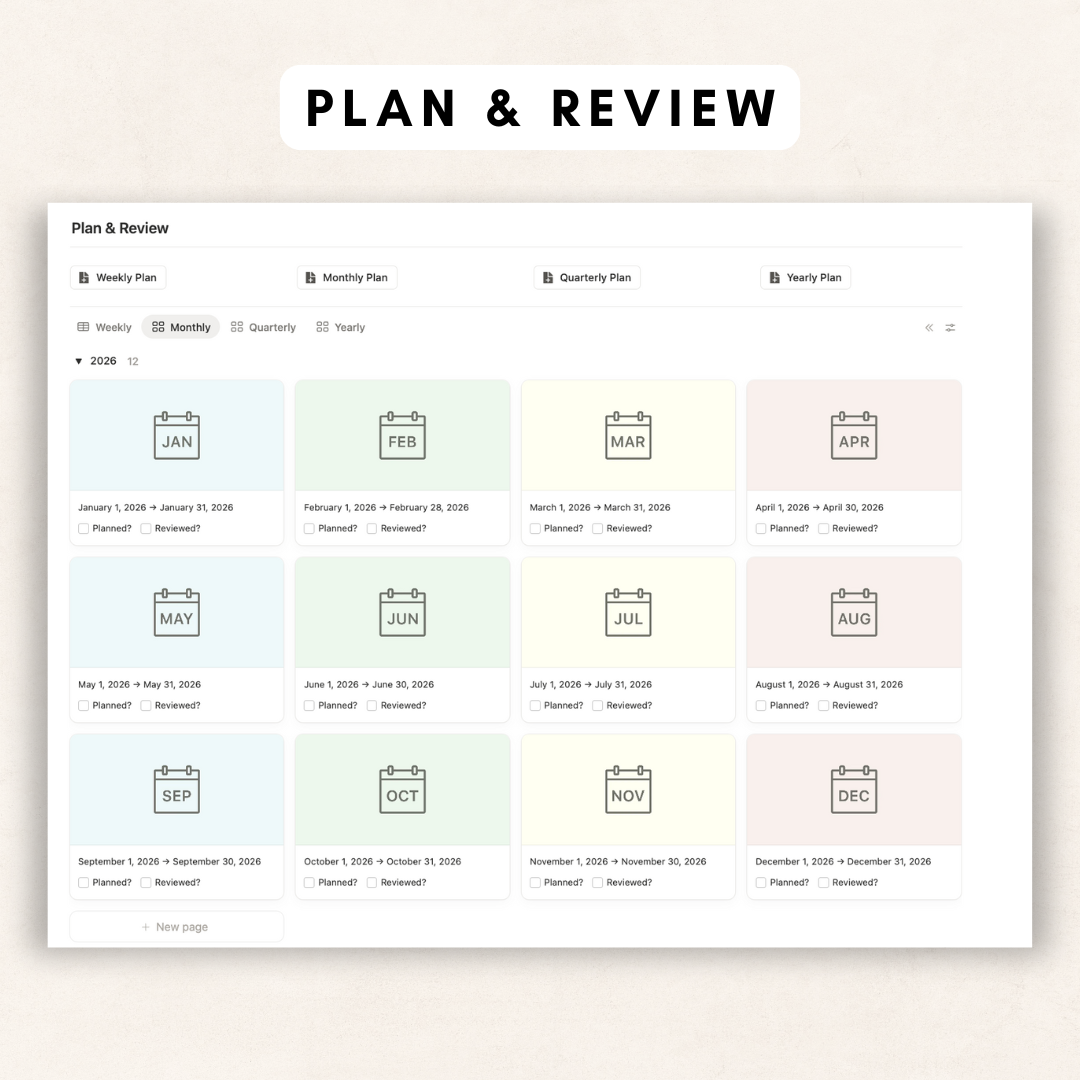 ULTIMATE Yearly Goal Planner Notion Template