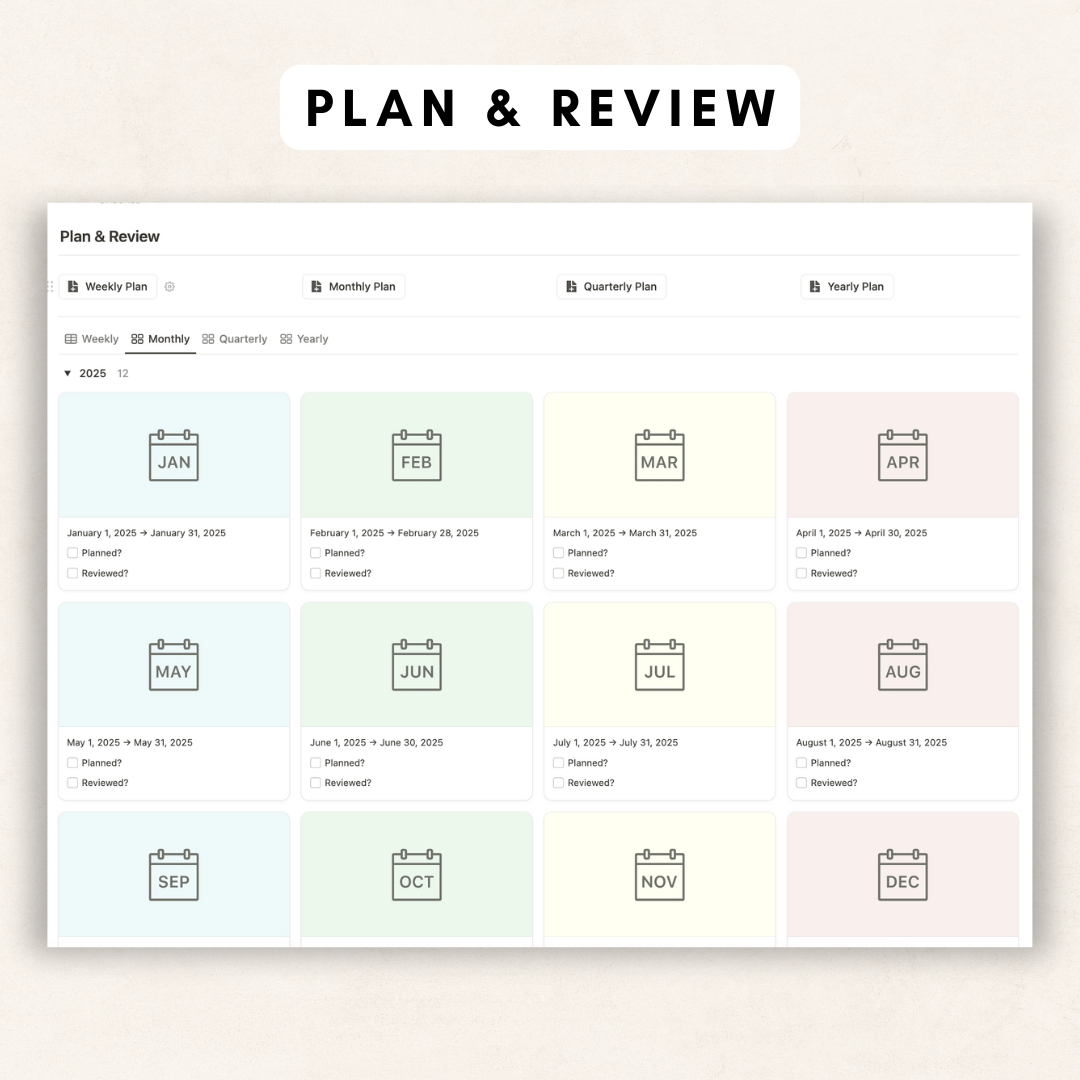 ULTIMATE Yearly Goal Planner Notion Template