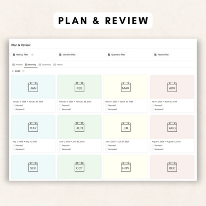 ULTIMATE Yearly Goal Planner Notion Template