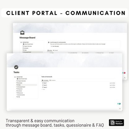 Ultimate Freelancer Dashboard & Client Portal Notion Template