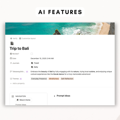 ULTIMATE Digital Journal Notion Template + AI
