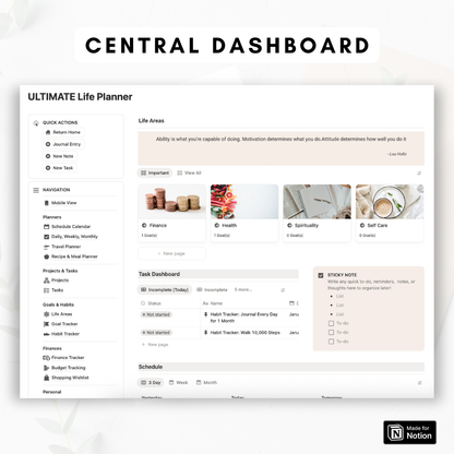 ULTIMATE Life Planner Notion Template