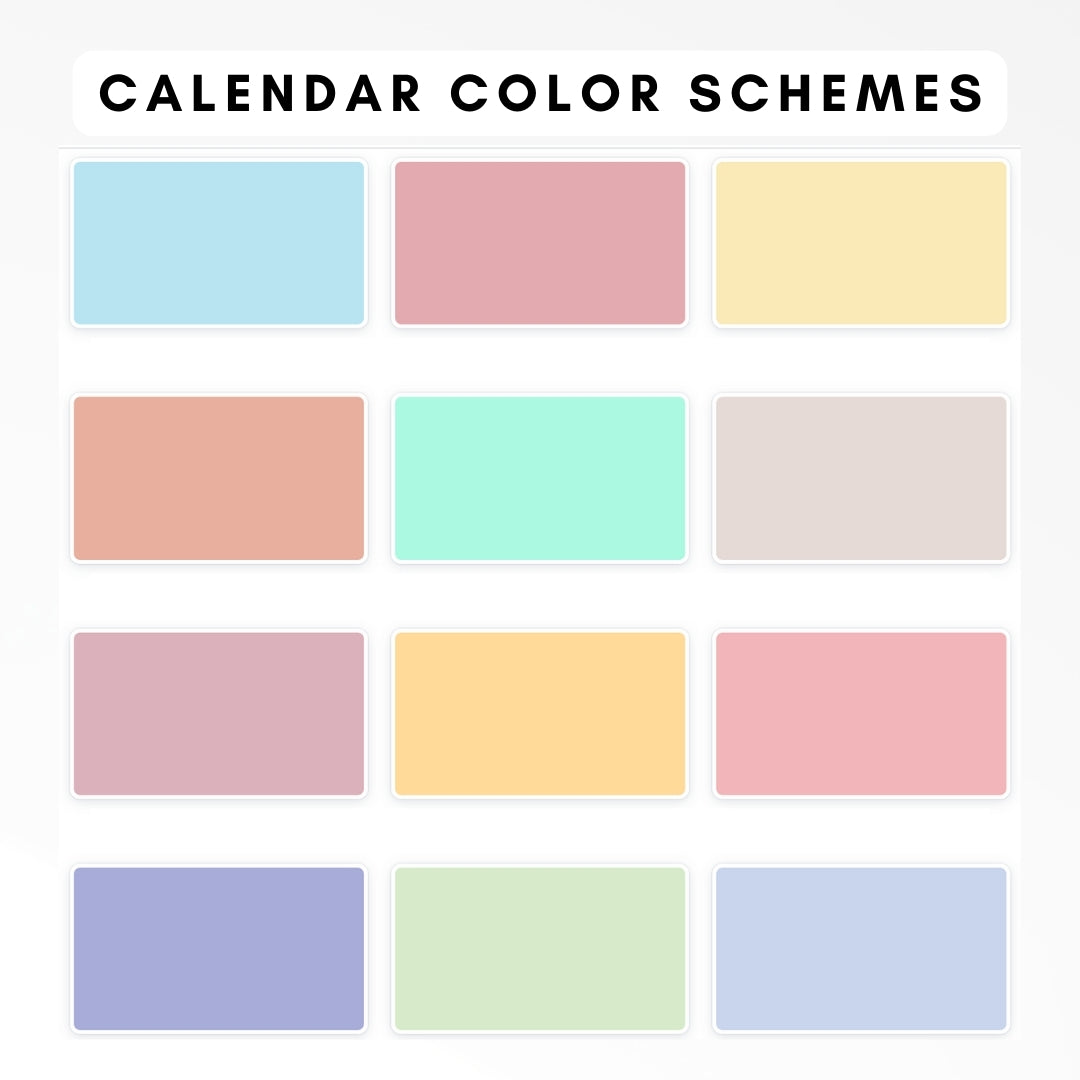 Google Calendar Color Schemes & Palette (with HEX Codes)
