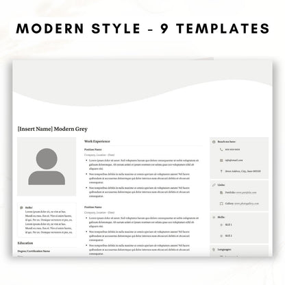 CV & Resume Notion Template Bundle (32 Templates + Cover Photos)