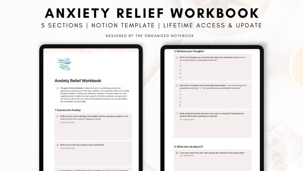 Notion Mental Health - Guided Workbook Bundle - The Organized Notebook