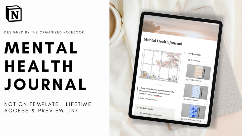 Notion Mental Health Journal - The Organized Notebook
